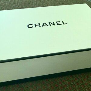 CHANEL Gift Box 9"x5.5"x3" Including Sticker, Tissue Paper, and Shreddings